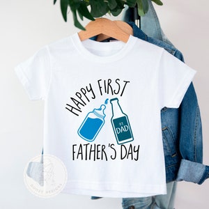 First Father's Day Bodsyuit, Pregnancy Announcement, Custom Gift for Dad, Baby Daddy Beer Shirt, Happy First Father's Day Gift image 4