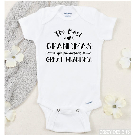 Pregnancy Reveal to Grandma {Best Grandmas Get Promoted to Great Grandma} Grandparent Pregnancy Announcement Gift For Grandma