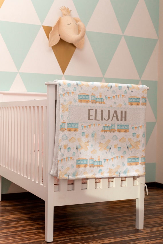 trains nursery bedding