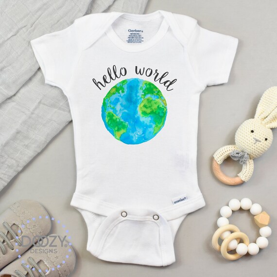 hello world onesie girl