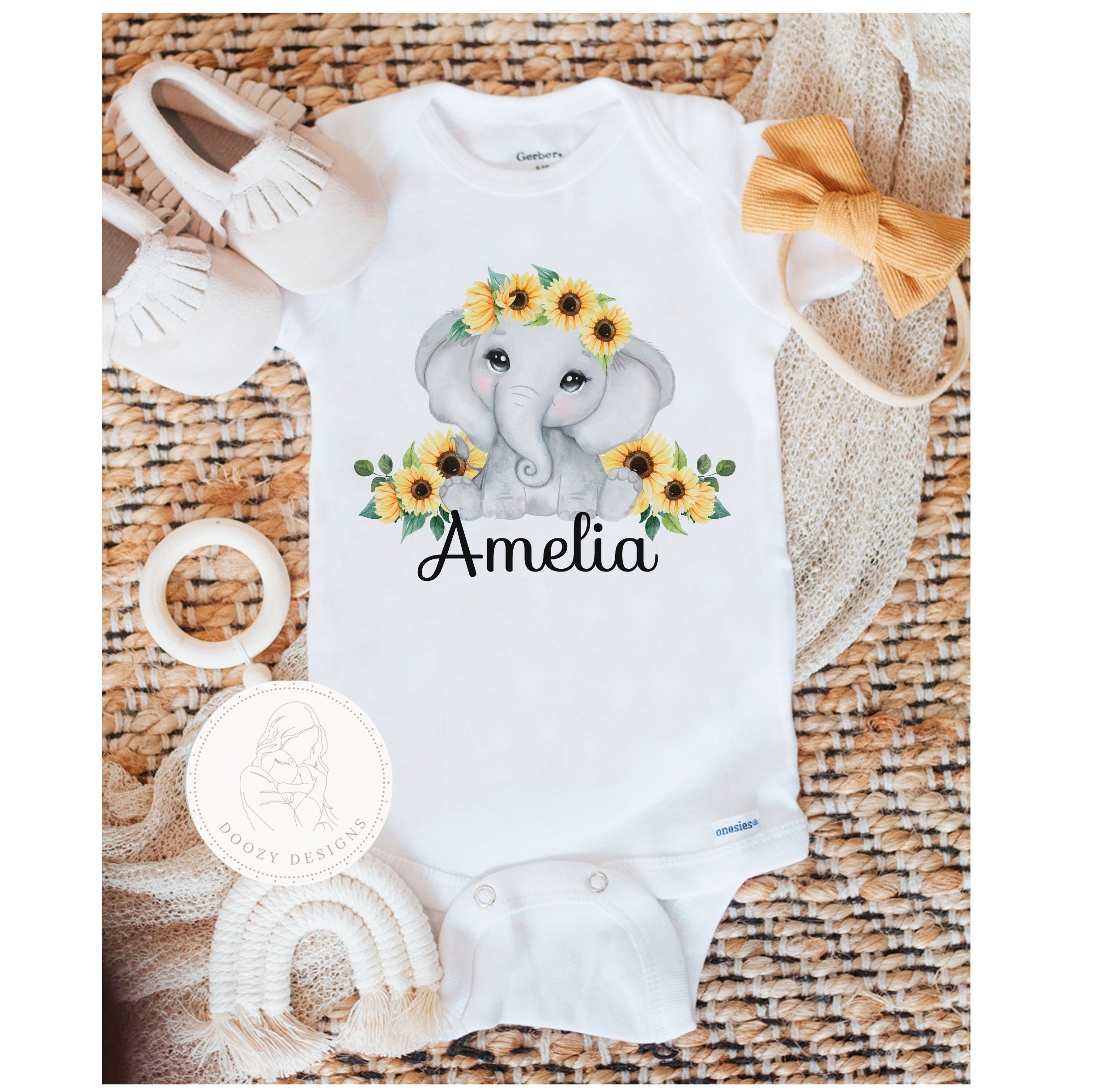 Elephant baby onesie sales