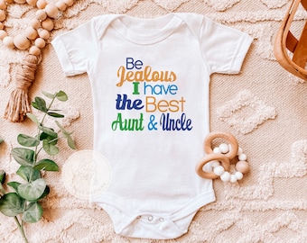 Best Aunt & Uncle Baby Bodysuit, Funny Baby Clothes