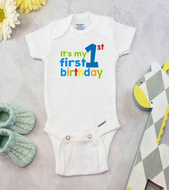 First Birthday Boy Or Girl Onesies Brand Or Carter S Etsy