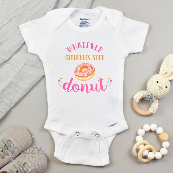 Donut Onesie ® Funny Baby Girl Clothes 
