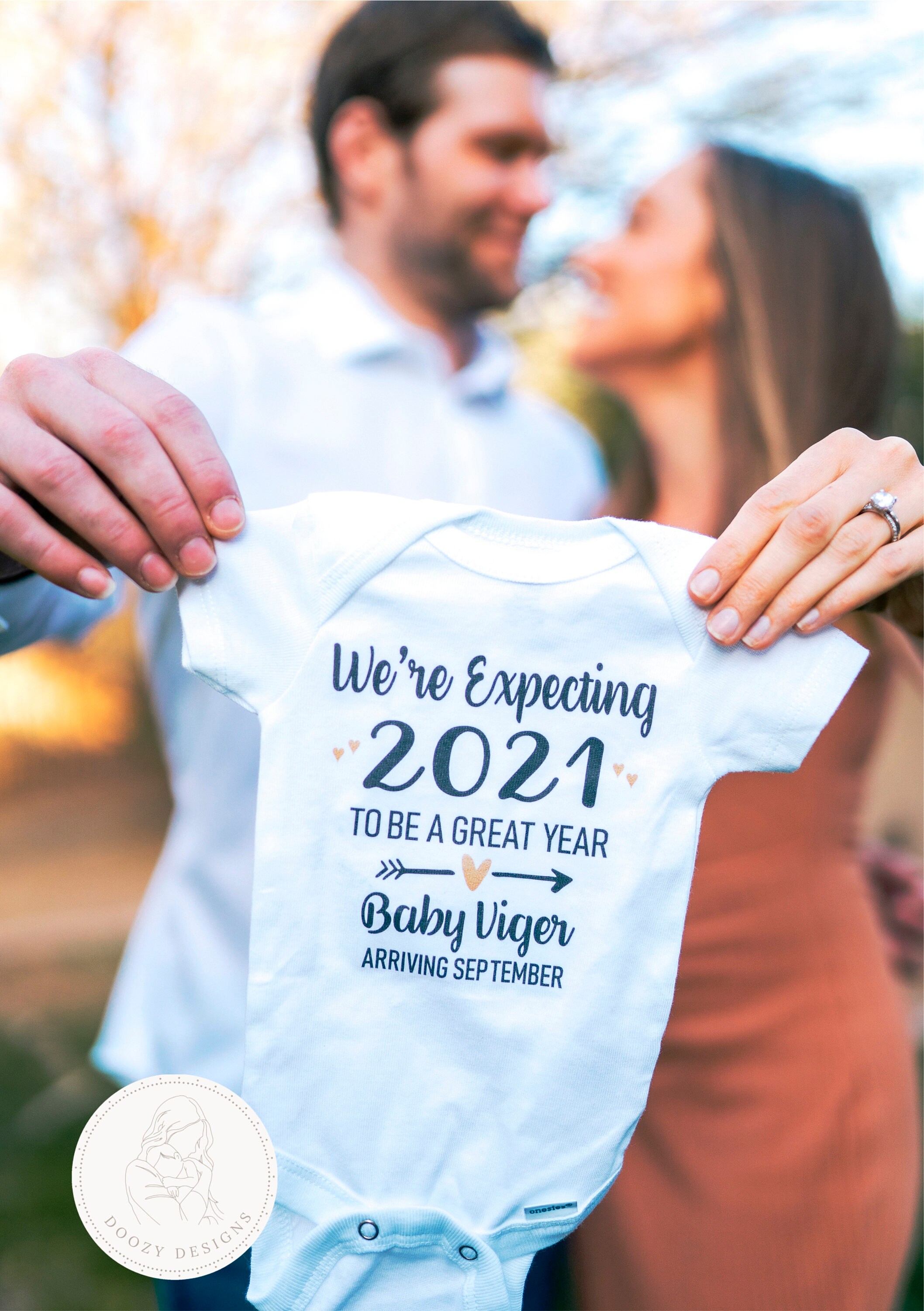 Custom Pregnancy Announcement Onesie Pregnancy Reveal to Family