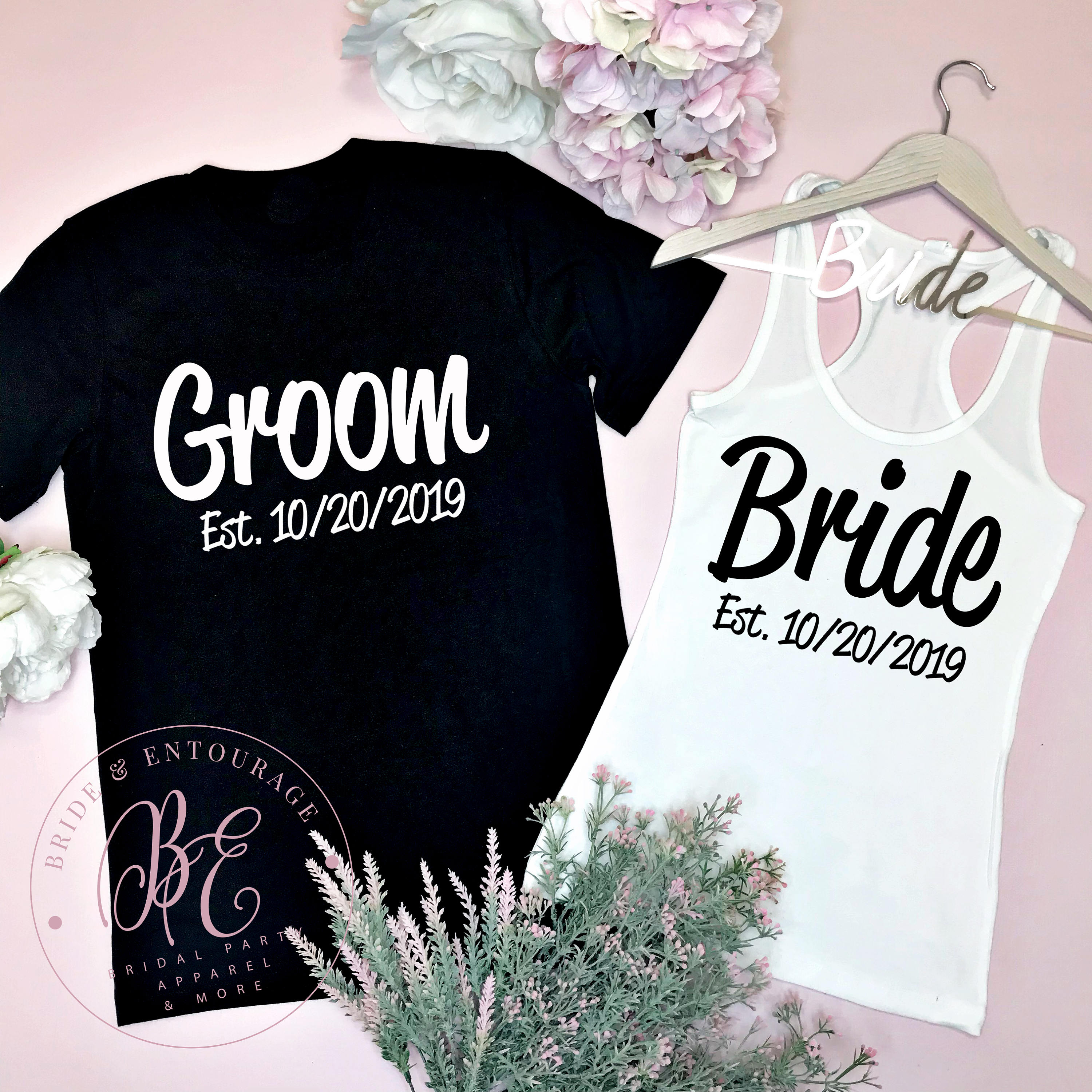 Bride and Groom couples shirts. Honeymoon shirts. Just Married Etsy