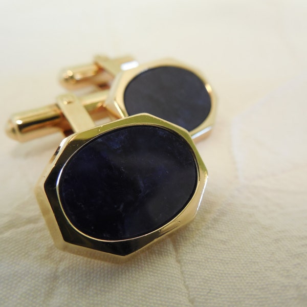 Vintage Woolf Bros Lapis Cuff Links~Classic~Beautiful~ in Box~