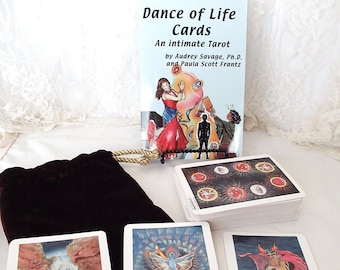 Dance of Life Cards Tarot Deck & Book Set with Velvet Tote