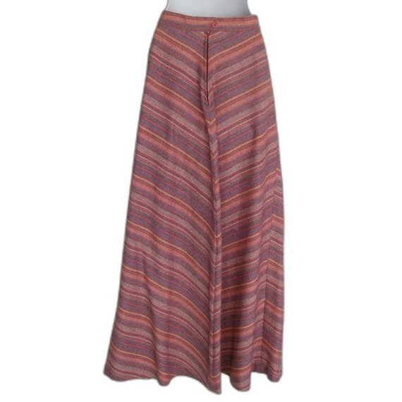 Maxi Skirt, XS, Multicolor, Diagonal Stripes, Bac… - image 4