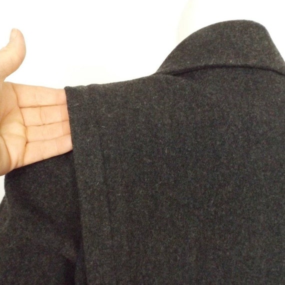 Vintage MacKINTOSH Jacket, 8, Charcoal Gray Wool,… - image 5