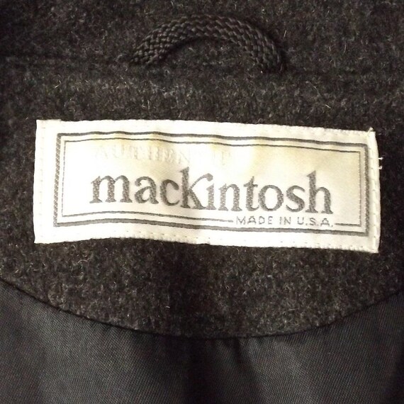 Vintage MacKINTOSH Jacket, 8, Charcoal Gray Wool,… - image 9