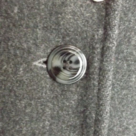 Vintage MacKINTOSH Jacket, 8, Charcoal Gray Wool,… - image 8