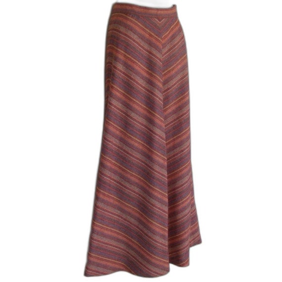Maxi Skirt, XS, Multicolor, Diagonal Stripes, Bac… - image 2