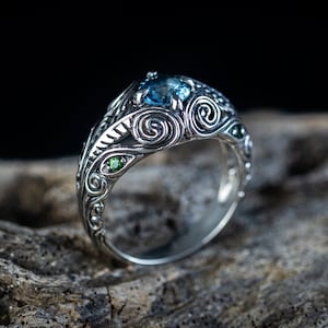 Elven Engagement Ring | Fairy Ring | Nature Inspired Ring | Victorian Jewelry | Fantasy Jewelry | Gift for Her