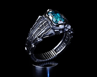 Futuristic Statement Ring | Cyberpunk Clothing  | Gothic Ring  | Steampunk Jewelry  | Post Apocalyptic Jewelry  | Futuristic Clothing