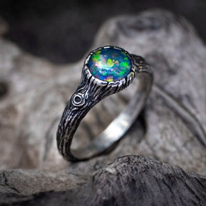 Twig Ring | Branch Ring  | Opal Engagement Ring  | Tree Branch Ring  | Nature Inspired Ring