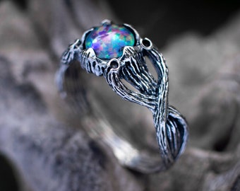 Branch Ring | Twig Engagement Ring  | Opal Engagement Ring  | Nature Inspired Ring