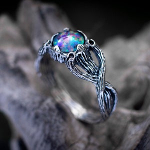 Branch Ring | Twig Engagement Ring  | Opal Engagement Ring  | Nature Inspired Ring