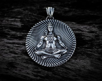 Lord Shiva Pendant | Silver Shiva Necklace  | Meditating Shiva Pendant  | Hindu Pendant  | Hindu Jewelry