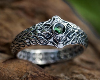 Art Nouveau Engagement Ring 'vertebrae' Art Deco Wedding Ring