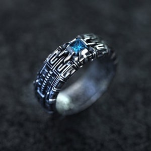 Futuristic Ring | Sci-Fi Ring 'Arrakis', Cyberpunk Clothing, Post Apocalyptic Ring, Cyberpunk Jewelry, Post Apocalyptic Jewelry, Space Ring,