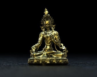 Gold Lakshmi Statue | Lakshmi Goddess Statue  | Solid Gold Hindu Idol  | Gold Goddess Statue