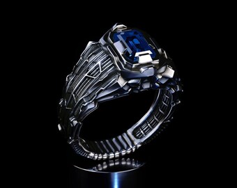 Futuristic Geometric Ring, Dune Statement Ring 'Collider', Sci-Fi Ring, Cyberpunk Jewelry, Post Apocalyptic Jewelry