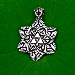 Sterling Silver Merkaba Pendant- Sacred Geometry Jewelry| Metatron&#39;s Cube Pendant | Spiritual Yoga Necklace  for Meditation & Healing