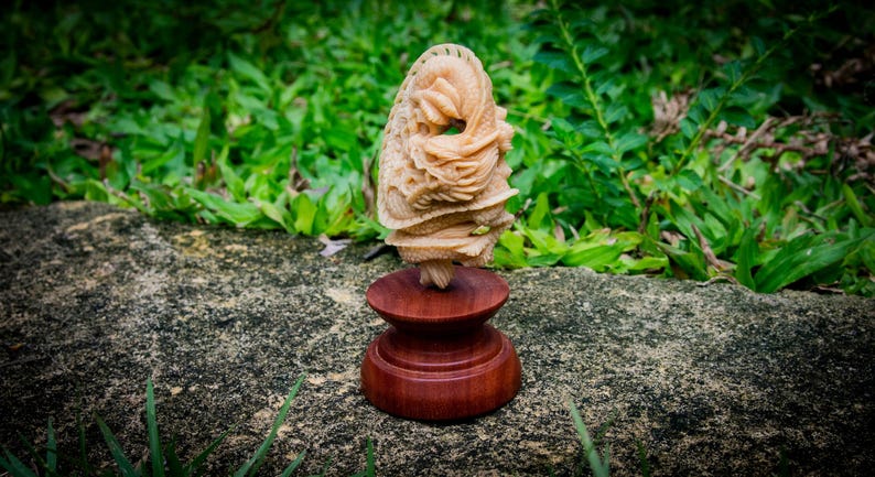 Dragon Figurine, Custom Figurine, Vegetable Ivory, Tagua Nut Carving image 6