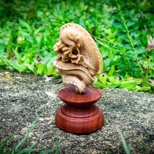 Dragon Figurine, Custom Figurine, Vegetable Ivory, Tagua Nut Carving image 3
