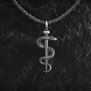 Rod of asclepius necklace - Etsy 日本