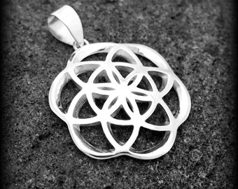 Bloem des levens hanger | Mandala-hanger | Bloem van het leven sieraden | Heilige Geometrie | Geometrie hanger | Zaad van leven sieraden