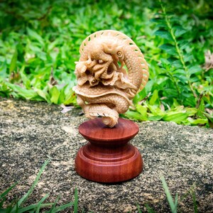 Dragon Figurine, Custom Figurine, Vegetable Ivory, Tagua Nut Carving image 4