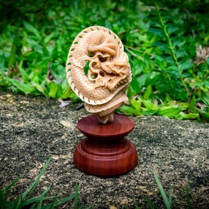 Dragon Figurine, Custom Figurine, Vegetable Ivory, Tagua Nut Carving image 2