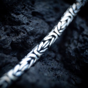 Solid Silver Bali Byzantine Chain | 2.5mm Byzantine Chain  | Bali Silver Chain
