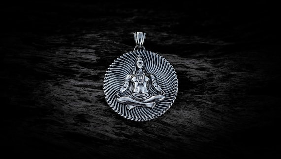 Lord Shiva Pendant | Silver Shiva Necklace | Meditating Shiva Pendant | Hindu Pendant | Hindu Jewelry