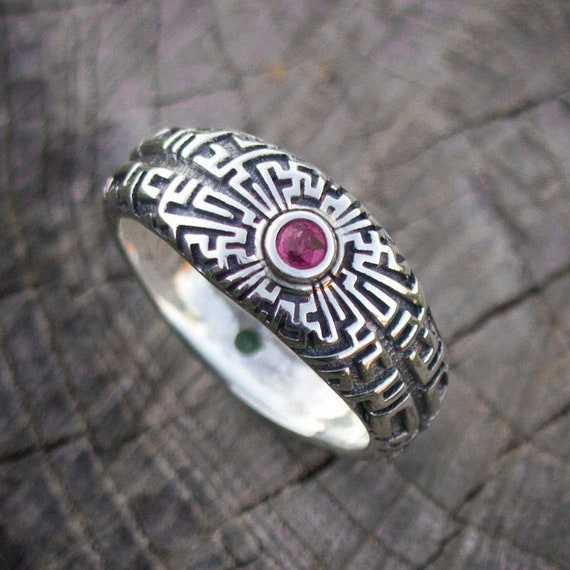 Anello con svastica d argento Anello pagano Gioielli con