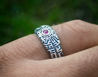 Anello con svastica d argento Anello pagano Gioielli con svastica