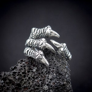 Drakenklauwring | Klauwring | Drakenklauwen | Verstelbare ring | Drakenmoeder | Coole herenringen