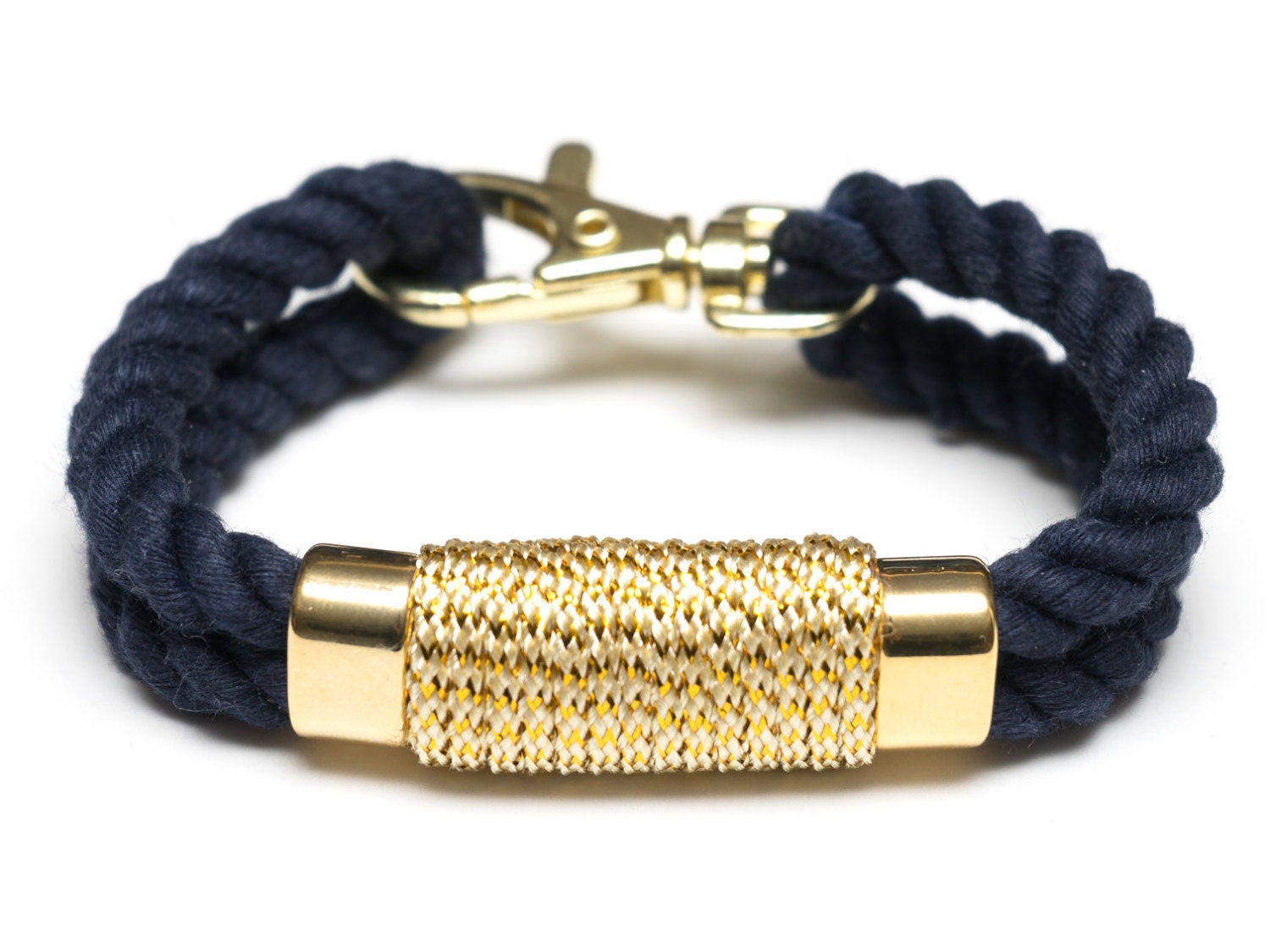 Hand Made USA Wrap Around Bracelet Nautical Paracord Royal Fashion Jewelry Adj 