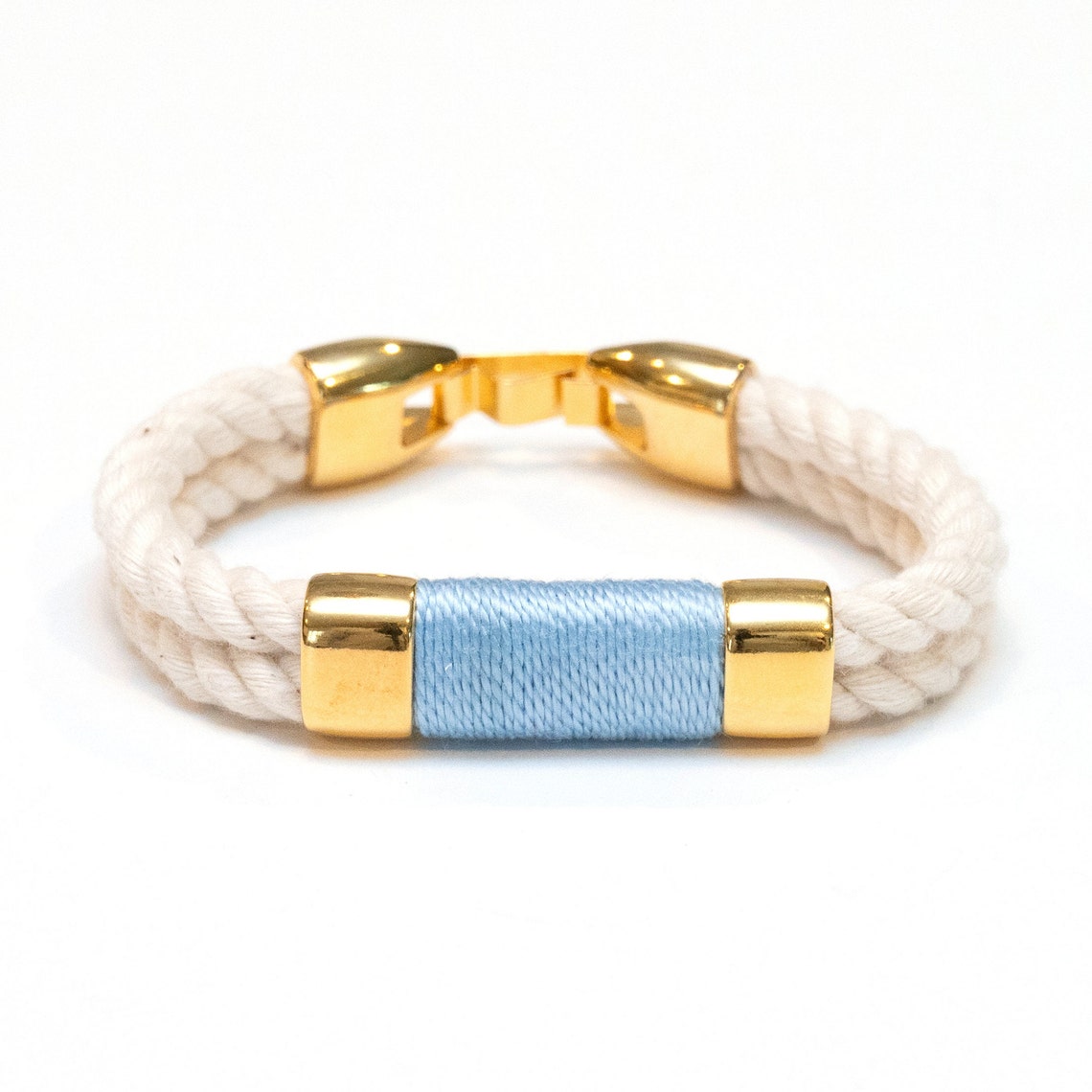 Nautical Rope Bracelet / Ivory Rope Bracelet / Gold Nautical Bracelet ...