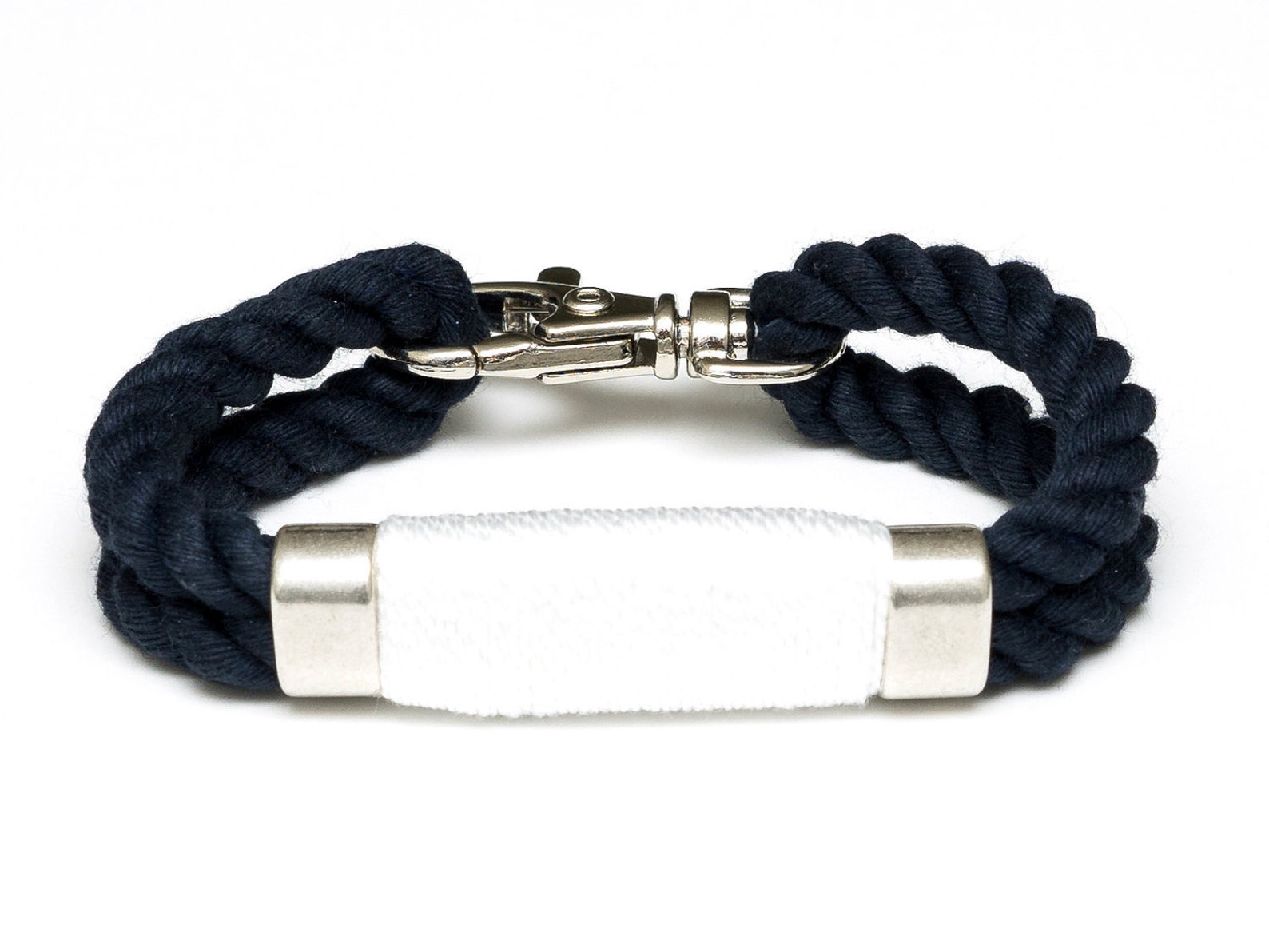 Nautical Rope Bracelet / Navy White Rope Bracelet / Navy Blue Etsy
