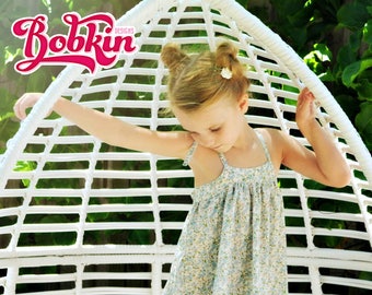 Girls Toddlers Retro Vintage Dress Top PDF Sewing Pattern - Sz 2 - 10