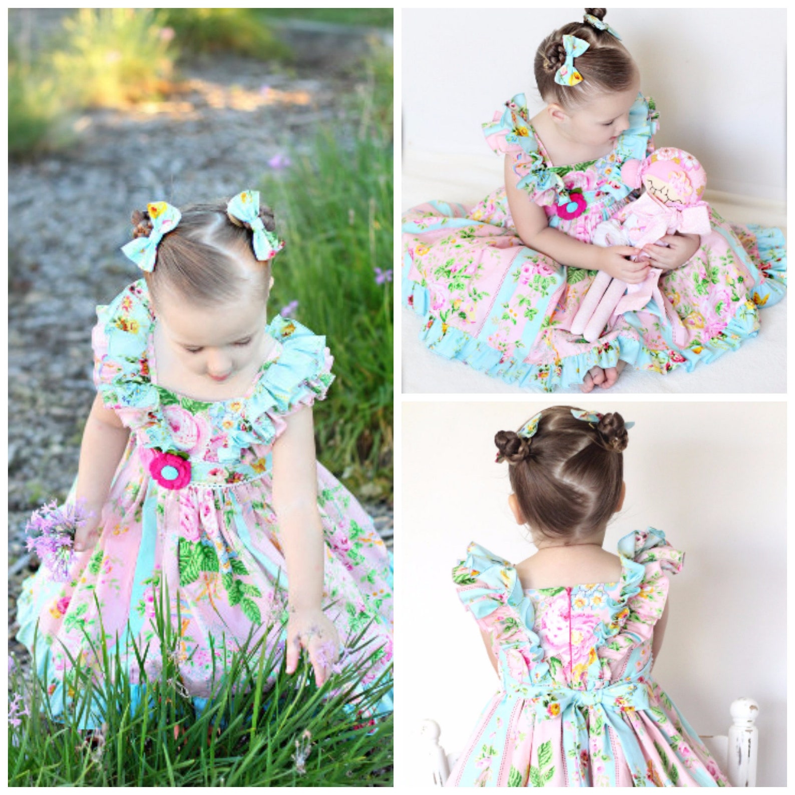 Pdf Sewing Pattern Retro Ruffle Dress Girls Toddlers Sz 1 to 10 - Etsy