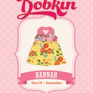 Sewing Pattern, Toddler, Girls Dress, pdf dress pattern Collar, Button Front, sz 1-8