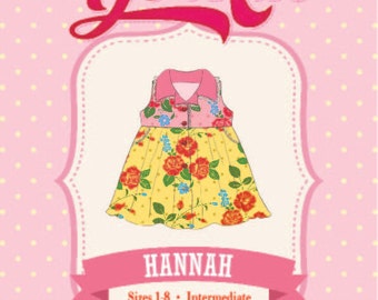 Sewing Pattern, Toddler, Girls Dress, pdf dress pattern Collar, Button Front, sz 1-8