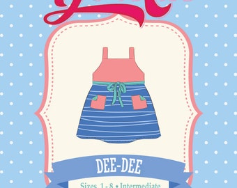 Girls Toddler Retro Top Dress PDF Sewing Pattern: Sizes 1 to 8