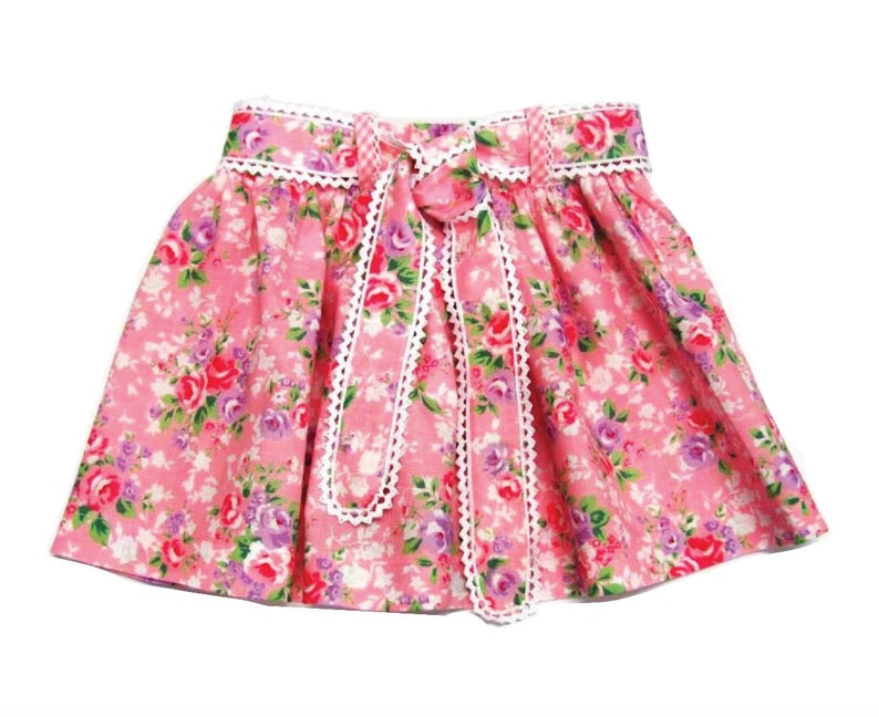 Girls, Toddlers, Skirt Pdf Pattern, Summer Skirt, Belt, Belt Loops, Ruffle Hem, Twirl Skirt, Sz 1 8 image 2