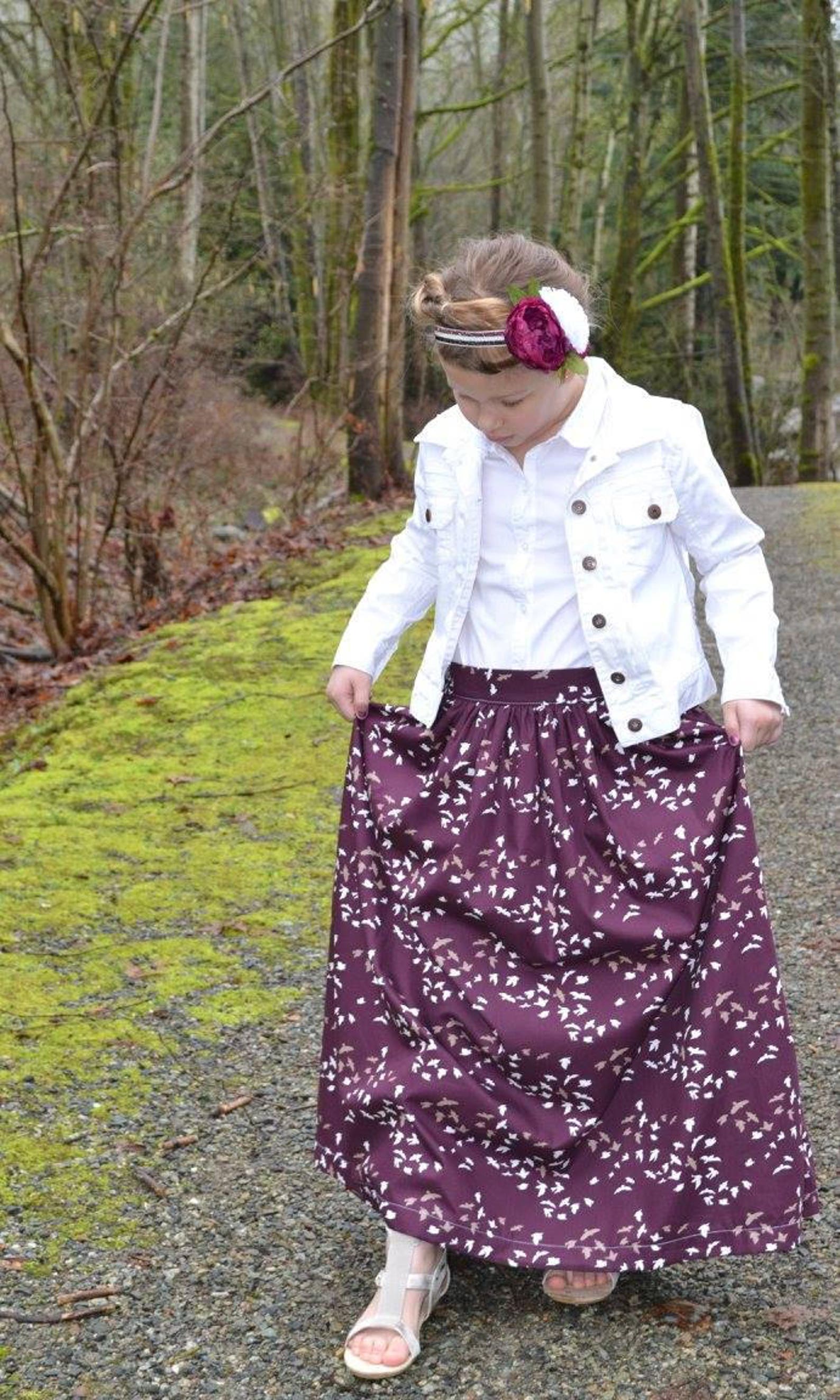 Toddler Girls Maxi Skirt PDF Sewing Pattern Vintage | Etsy