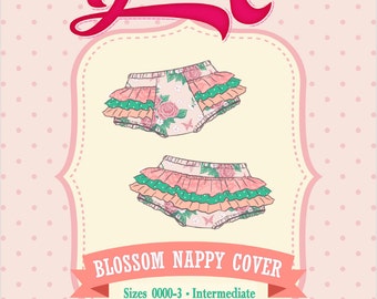 Nappy Cover, Ruffle, Bloomer Sewing Pattern, Pdf, Baby, Toddler, Girls, Sizes Newborn to 3